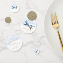 Confetes de Mesa para Chá de Bebê de Avião Antigo