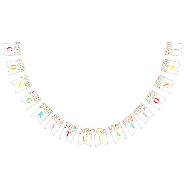 Confetes do arco-íris da bandeira dos parabéns (Todos)