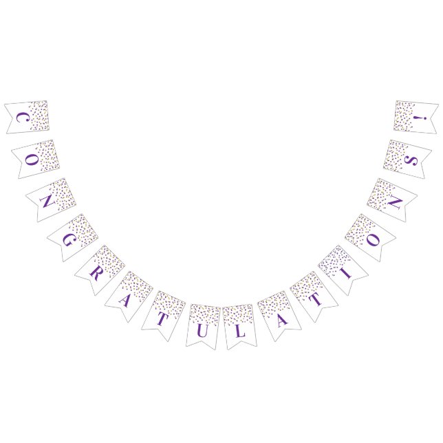 Confetes Dourados roxos da bandeira dos parabéns (Todos)