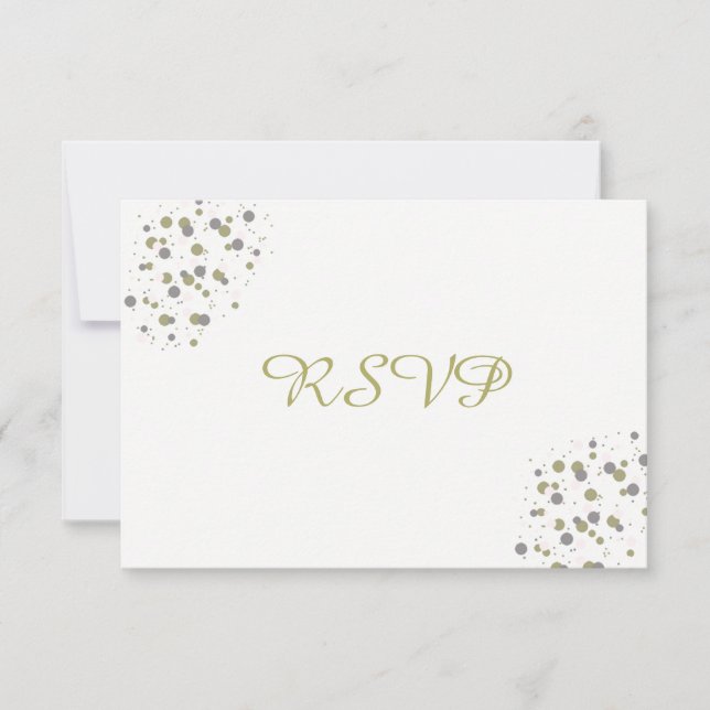Confetes em Tom de Dourado RSVP (Frente)