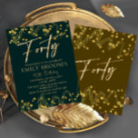 Confetti aniversário de 40 anos 40 Dourado Convite<br><div class="desc">Incrível 40º Aniversário Convite com faíscas de ouro e decoração de ouro Estes convites são fáceis de usar e personalizar e o modelo é tão bonito para ser impresso ou descarregado.</div>