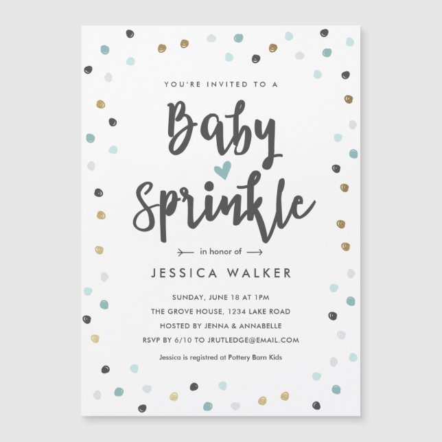 Confetti Azul-Cinto Tipo Bebê Suspirar Convite (Frente)