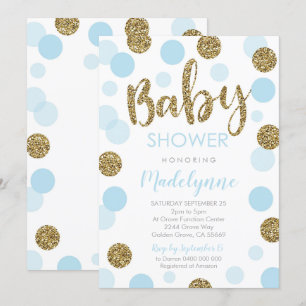 Confetti Baby Boy, Confetti, convite para Chá de