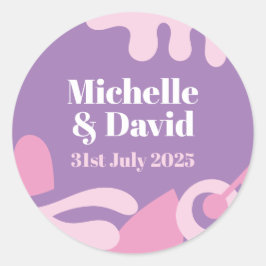 Confetti Collage - adesivo redondo clássico