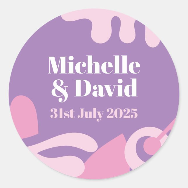 Confetti Collage - adesivo redondo clássico (Frente)