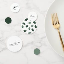 Confetti de Casamento de Folha Verde Tropical Form