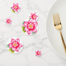 Confetti de Mesa de Flor Rosa