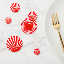 Confetti de Mesa Sun de Ascensão branca vermelha