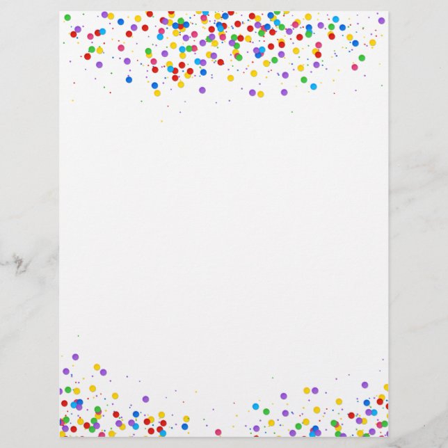 Confetti Decorativo Colorido - Cabeça Letérica (Frente)