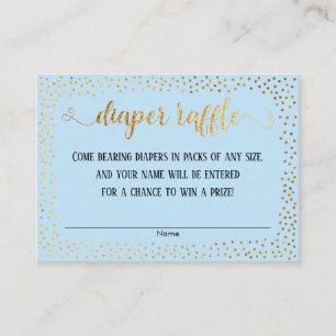 Confetti e Script Dourados em Cartões Raffle de Fr