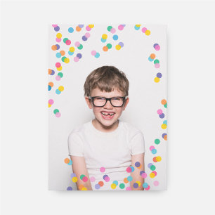 Confetti Foto Convite de Aniversário Colorida