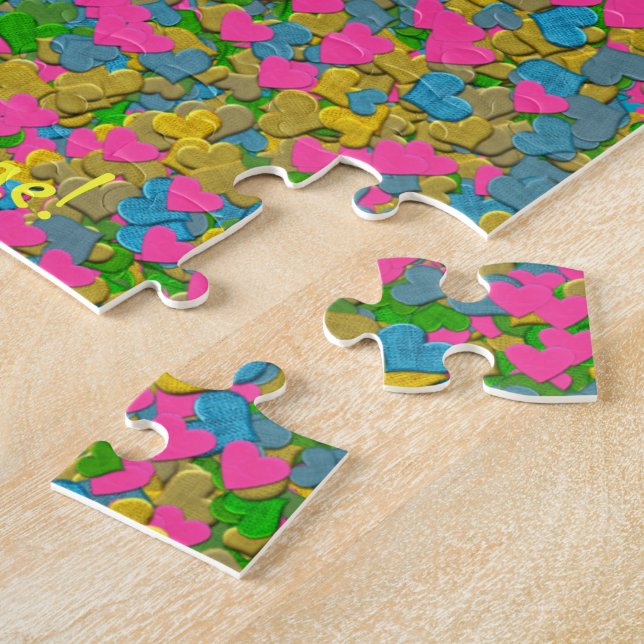 Confetti Hearts Jigsee Quebra-cabeça (Lateral)