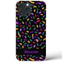 confetti multicolor em preto