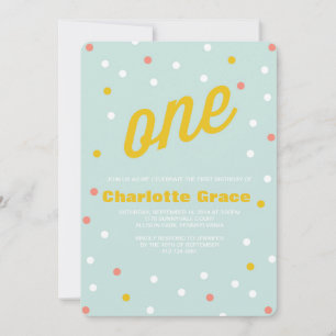 Confetti Primeiro Convite de Aniversário