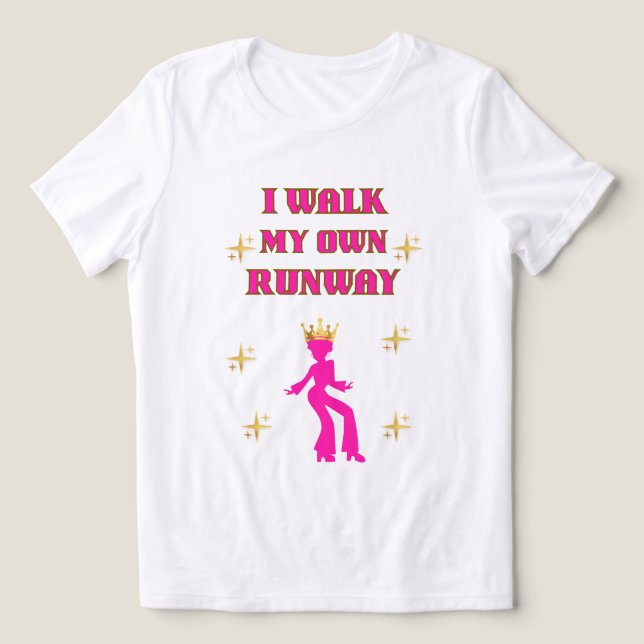 CONFIANÇA, EU CAMINHO MODELO FEMININO ROSA BRANCO (Design frontal)