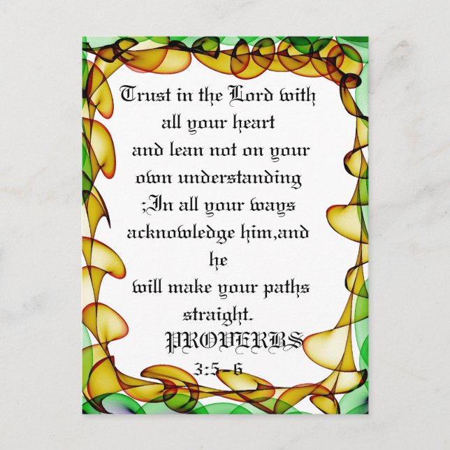 Confiança no cartão postal colorido Abstrato (Frente)