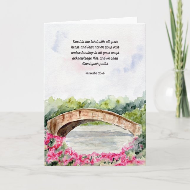Confiança no cartão verso da Bíblia do Lord Prover (Frente)