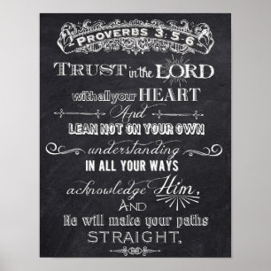 Confiança no Poster de Arte Digital Lord Chalkboa