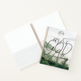 Confie em Deus Sempre no Notebook espiral
