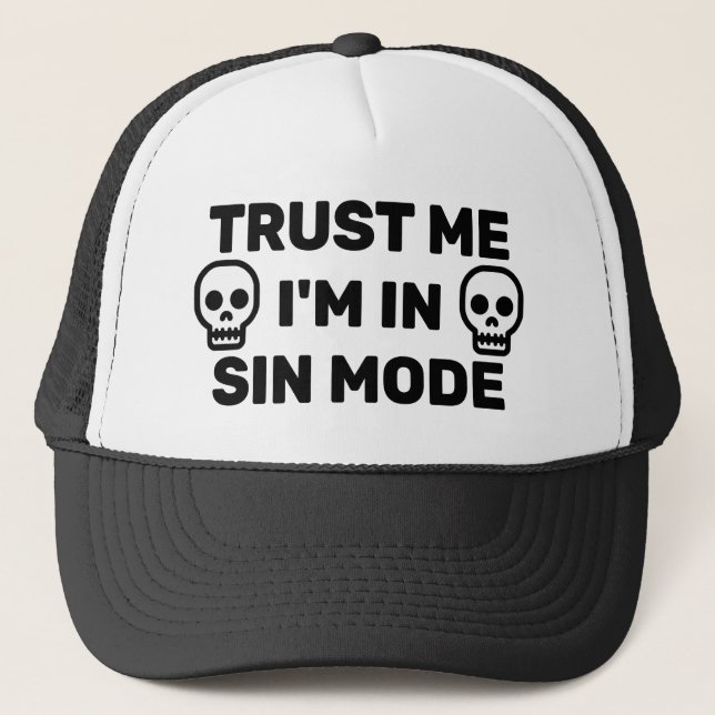 Confie em Mim - Estou no Modo Pecado™ Boné de Cami (Frente)