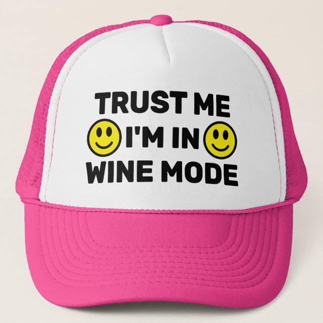 Confie em Mim - Estou no Modo Vinho™ Boné de Camin (Frente)