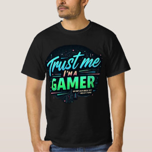 Confie em mim, eu sou uma camiseta de jogos colori