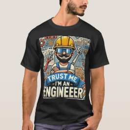 "Confie em mim, sou um Engenheiro" 3D - Camisa Esc