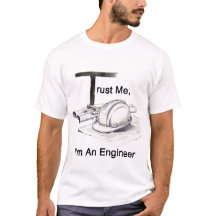 Confie em Mim Sou uma Camiseta T-Square para Engen