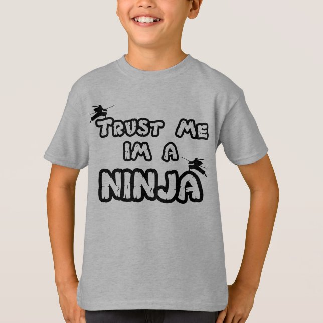 confie em mim uma camisa de suor ninja (Frente)