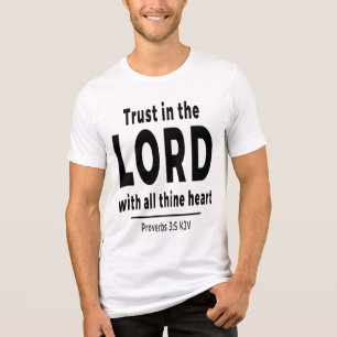 Confie no Senhor Provérbios 3 5 KJV Camiseta Mascu