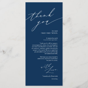 Configuração de Casamento Obrigado Cartão Minimali