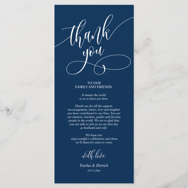 Configuração de local jantado Obrigado Cartões de  (Frente)