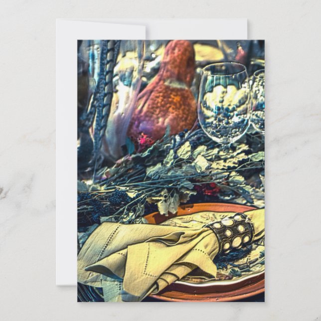 Configuração de Mesa Feliz de Ação de Graças (Frente)