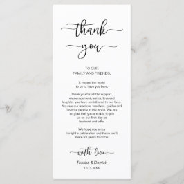 Configuração do local de recepção Obrigado, Cartão