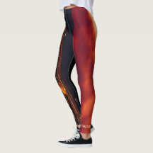 Configurando o mundo em Leggings de Fogo com Nome