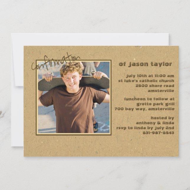 Confirmação Convite de Fotografia Casual (Frente)