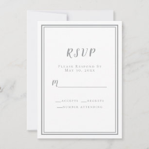 Confirmação de Casamento Cinza Branco Simples Mode