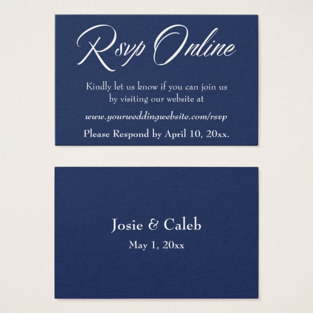 Confirmação de Casamento Online Inserir Branco Scr (Frente & Verso)