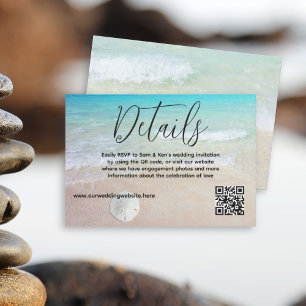 Confirmação de Casamento QR Resposta Online Praia