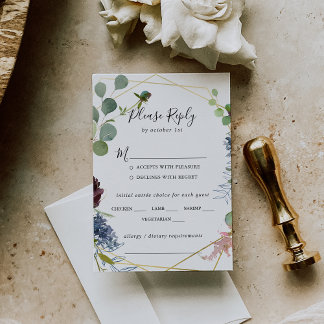 Confirmação de Escolha de Menu de Casamento Geomét