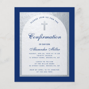 Confirmação de Orçamento Convite Real Blue Silver