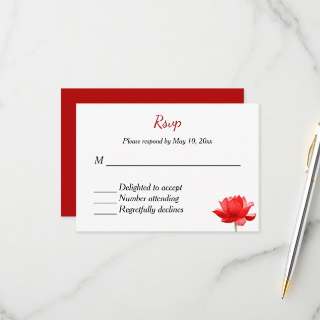 Confirmação de Presença para Convite de Casamento  (Frente/Verso In Situ)