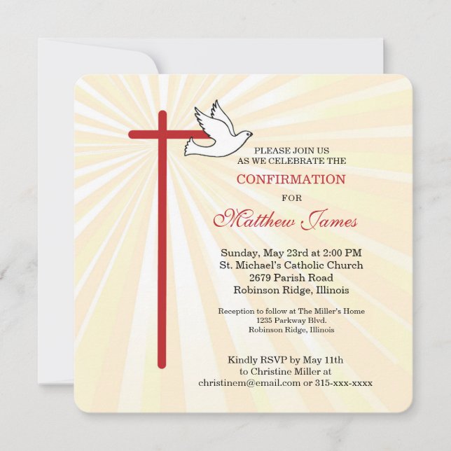 Confirmação para Pombo Cruzado Dourado para Homem (Frente)