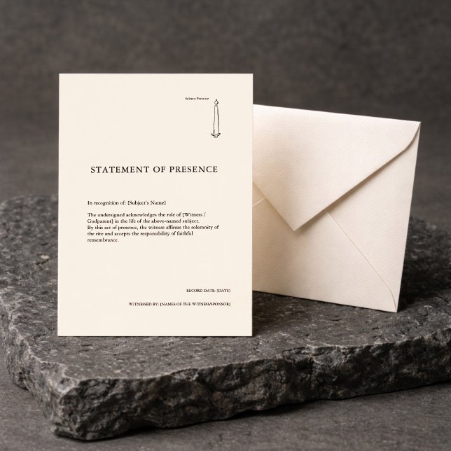 Confirmation/Baptism GodParent Sponsor Certificate (Criador carregado)