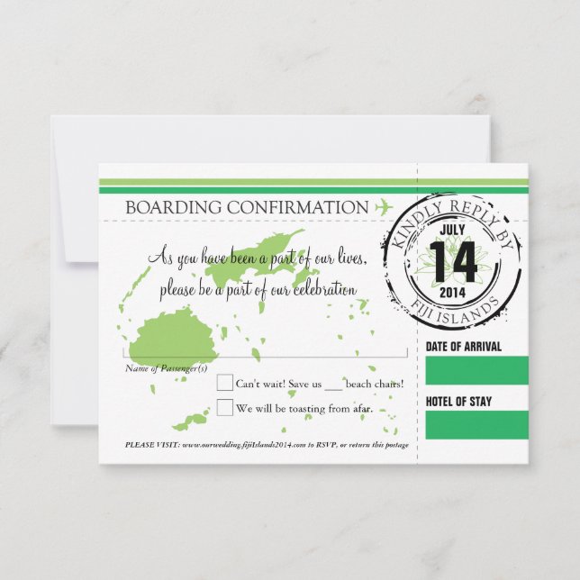 Confirme presença Cartão de Embarque para Ilhas Fi (Frente)