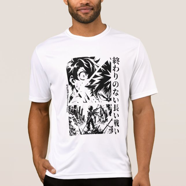 Conflito Eterno: Camiseta da Série Batalha Sem Fim (Frente)