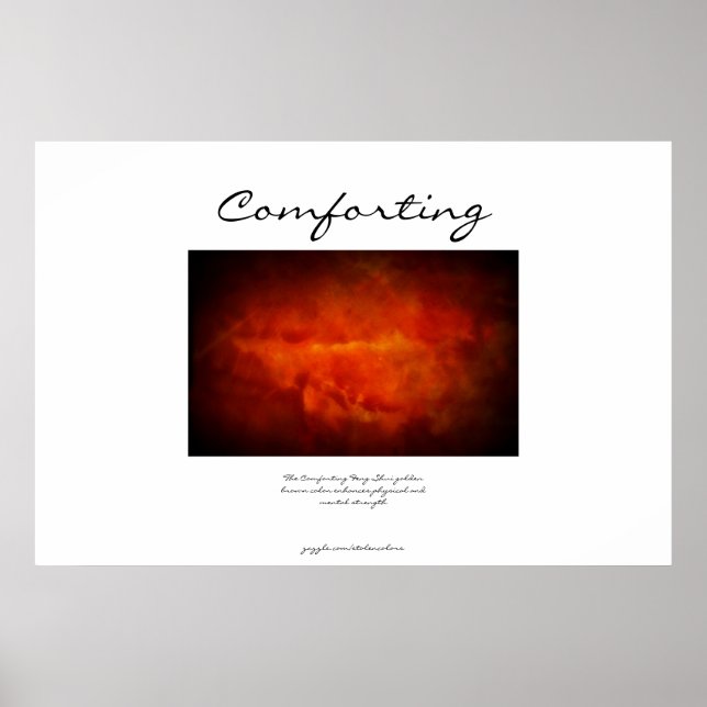 Confortante - Marrom Dourado - Poster Feng Shui (Frente)