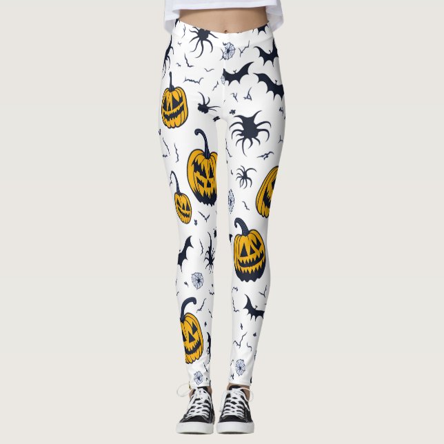 Conforto Spooky: Leggings Inspiradas no Halloween (Frente)