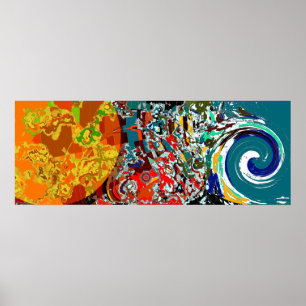 Confusão clara - poster abstrato