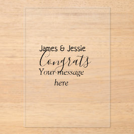 Congrats add name message wedding newly wed couple